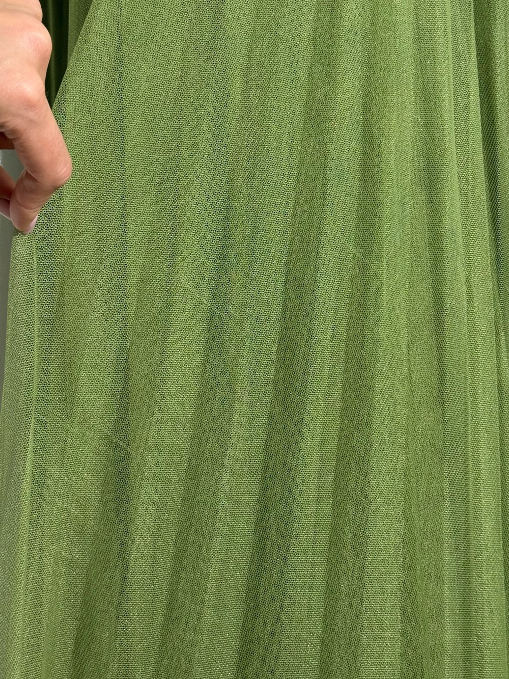 Hutch Anthropologie Olive Green Amara Corset Pleated Tulle Fit Flare Midi Dress - Picture 9 of 16